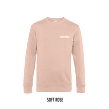 Load image into Gallery viewer, FARMR. Pastel Sweater met kleine witte volle letters
