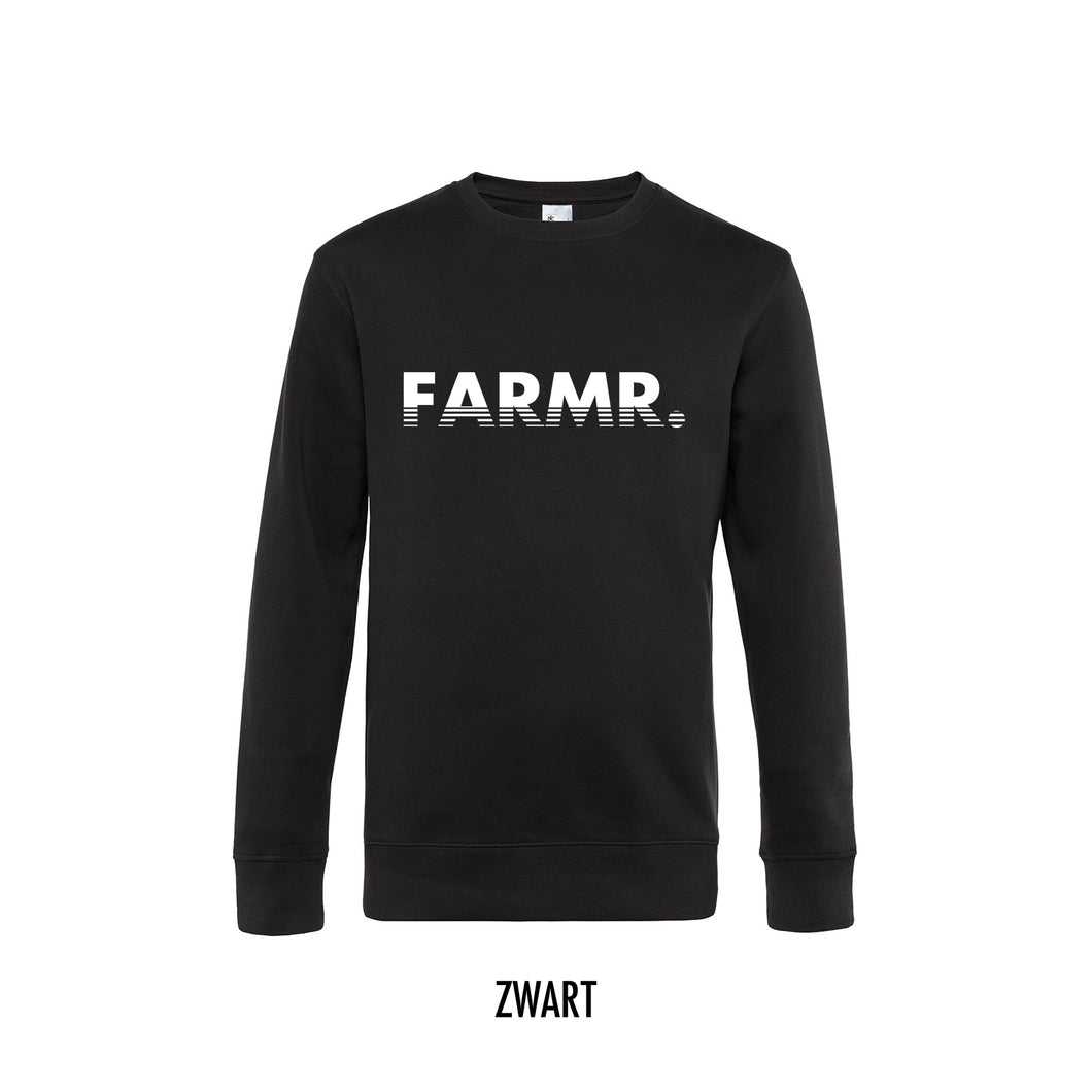 FARMR. Basic Sweater met wit fade logo