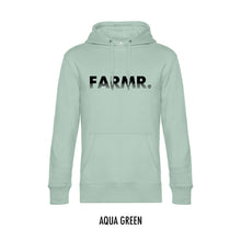 Load image into Gallery viewer, FARMR. Pastel Hoodie met zwart fade logo
