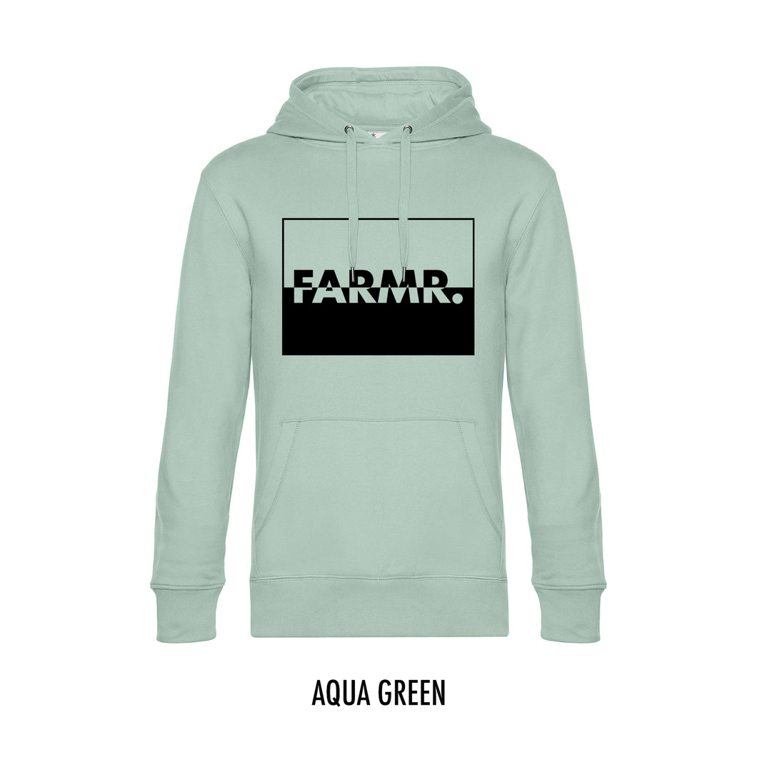 FARMR. Pastel Hoodie met zwart yingyang logo