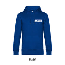 Afbeelding in Gallery-weergave laden, FARMR. Kleuren Hoodie met klein wit block logo
