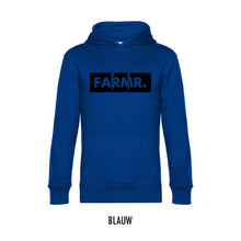 Load image into Gallery viewer, FARMR. Kleuren Hoodie met groot zwart block logo
