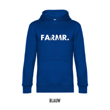 Load image into Gallery viewer, FARMR. Kleuren Hoodie met grote witte volle letters
