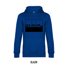 Load image into Gallery viewer, FARMR. Kleuren Hoodie met zwart yingyang logo
