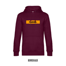 Load image into Gallery viewer, FARMR. Basic Hoodie met geel block logo
