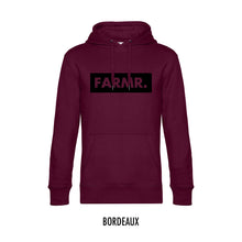 Afbeelding in Gallery-weergave laden, FARMR. Basic Hoodie met groot zwart block logo
