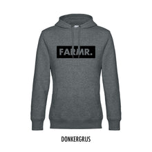 Afbeelding in Gallery-weergave laden, FARMR. Basic Hoodie met groot zwart block logo
