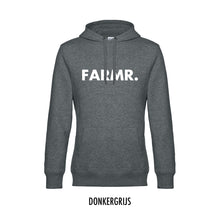 Load image into Gallery viewer, FARMR. Basic Hoodie met grote witte volle letters
