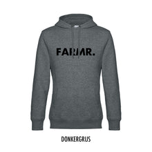 Load image into Gallery viewer, FARMR. Basic Hoodie met grote zwarte volle letters
