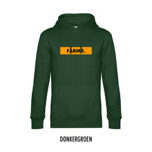 Afbeelding in Gallery-weergave laden, FARMR. Basic Hoodie met geel block logo
