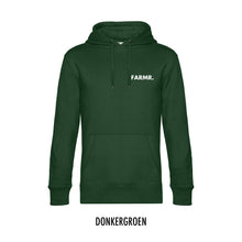 Afbeelding in Gallery-weergave laden, FARMR. Basic Hoodie met kleine witte volle letters
