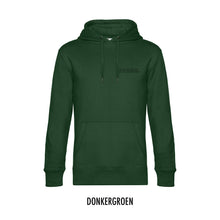 Afbeelding in Gallery-weergave laden, FARMR. Basic Hoodie met kleine zwarte open letters
