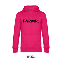 Afbeelding in Gallery-weergave laden, FARMR. Kleuren Hoodie met zwart fade logo
