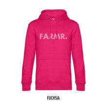 Afbeelding in Gallery-weergave laden, FARMR. Kleuren Hoodie met wit stripe logo
