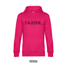 Afbeelding in Gallery-weergave laden, FARMR. Kleuren Hoodie met zwart stripe logo
