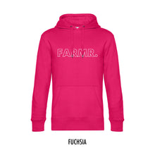 Load image into Gallery viewer, FARMR. Kleuren Hoodie met grote witte open letters
