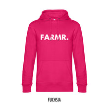 Load image into Gallery viewer, FARMR. Kleuren Hoodie met grote witte volle letters
