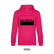 Load image into Gallery viewer, FARMR. Kleuren Hoodie met zwart yingyang logo
