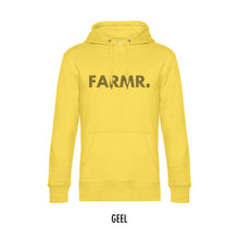 Load image into Gallery viewer, FARMR. Kleuren Hoodie met zwart stripe logo
