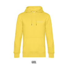 Load image into Gallery viewer, FARMR. Kleuren Hoodie met kleine witte open letters
