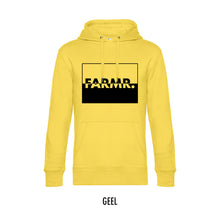 Load image into Gallery viewer, FARMR. Kleuren Hoodie met zwart yingyang logo
