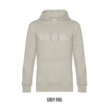 Load image into Gallery viewer, FARMR. Pastel Hoodie met grote witte open letters
