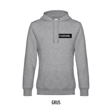 Afbeelding in Gallery-weergave laden, FARMR. Basic Hoodie met klein zwart block logo
