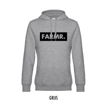 Afbeelding in Gallery-weergave laden, FARMR. Basic Hoodie met groot zwart block logo
