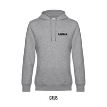 Afbeelding in Gallery-weergave laden, FARMR. Basic Hoodie met kleine zwarte volle letters
