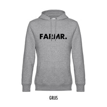 Load image into Gallery viewer, FARMR. Basic Hoodie met grote zwarte volle letters
