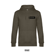 Afbeelding in Gallery-weergave laden, FARMR. Basic Hoodie met klein zwart block logo
