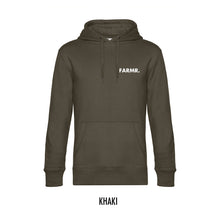 Afbeelding in Gallery-weergave laden, FARMR. Basic Hoodie met kleine witte volle letters
