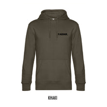 Afbeelding in Gallery-weergave laden, FARMR. Basic Hoodie met kleine zwarte volle letters
