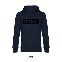 Afbeelding in Gallery-weergave laden, FARMR. Basic Hoodie met groot zwart block logo
