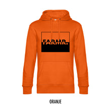 Load image into Gallery viewer, FARMR. Kleuren Hoodie met zwart yingyang logo
