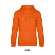 Afbeelding in Gallery-weergave laden, FARMR. Kleuren Hoodie met kleine zwarte open letters
