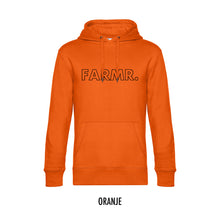 Afbeelding in Gallery-weergave laden, FARMR. Kleuren Hoodie met grote zwarte open letters
