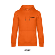 Load image into Gallery viewer, FARMR. Kleuren Hoodie met kleine zwarte volle letters
