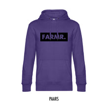 Afbeelding in Gallery-weergave laden, FARMR. Kleuren Hoodie met groot zwart block logo
