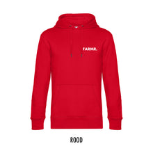 Afbeelding in Gallery-weergave laden, FARMR. Basic Hoodie met kleine witte volle letters
