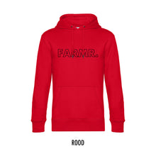 Afbeelding in Gallery-weergave laden, FARMR. Basic Hoodie met grote zwarte open letters
