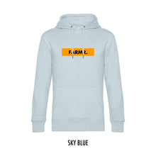 Afbeelding in Gallery-weergave laden, FARMR. Pastel Hoodie met geel block logo
