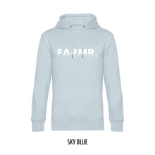 Afbeelding in Gallery-weergave laden, FARMR. Pastel Hoodie met wit fade logo
