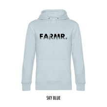 Load image into Gallery viewer, FARMR. Pastel Hoodie met zwart fade logo
