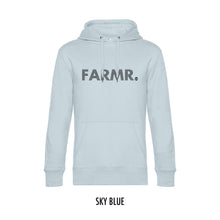 Afbeelding in Gallery-weergave laden, FARMR. Pastel Hoodie met zwart stripe logo
