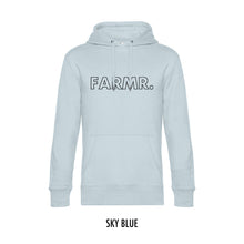 Afbeelding in Gallery-weergave laden, FARMR. Pastel Hoodie met grote zwarte open letters
