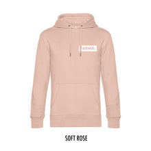 Afbeelding in Gallery-weergave laden, FARMR. Pastel Hoodie met klein wit block logo
