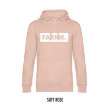 Afbeelding in Gallery-weergave laden, FARMR. Pastel Hoodie met groot wit block logo
