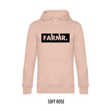 Afbeelding in Gallery-weergave laden, FARMR. Pastel Hoodie met groot zwart block logo
