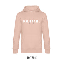 Afbeelding in Gallery-weergave laden, FARMR. Pastel Hoodie met wit fade logo
